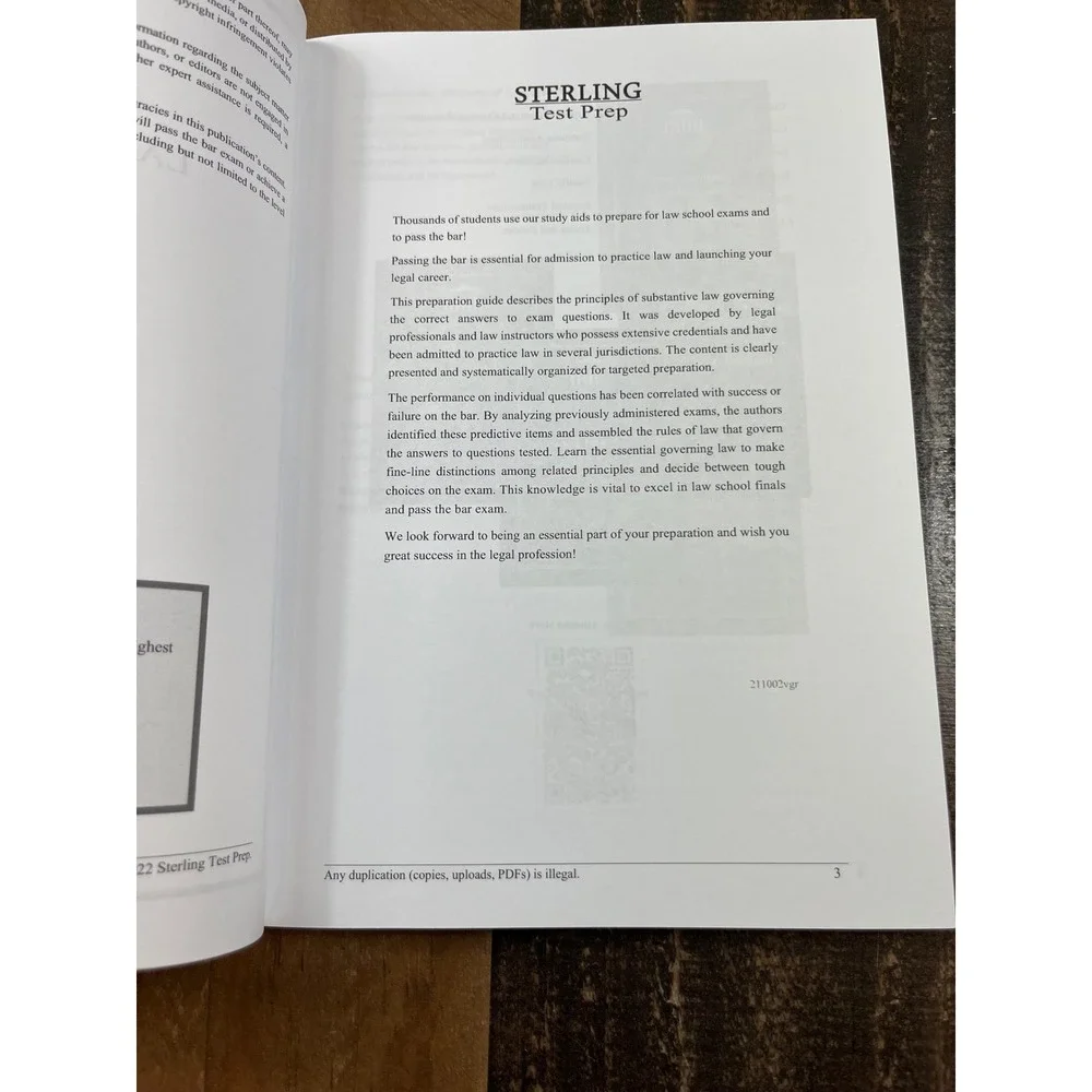 Sterling Test‎ Prep Law Essentials Contracts Governing Law Bar Exam Study Guide